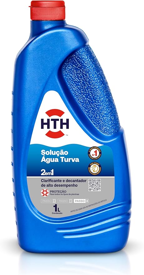 Clarificante e Floculante para Piscina Solução Água Turva Alta Performance 1L HTH