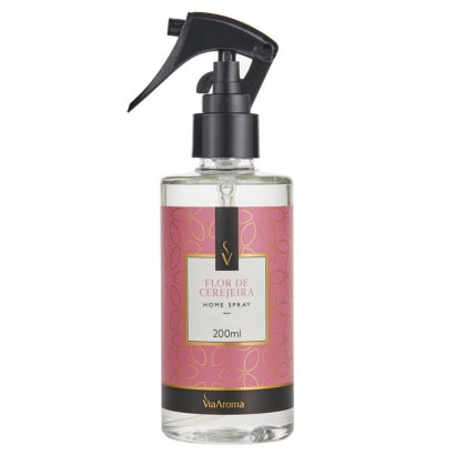 Home Spray Aromatizador de Ambiente Flor de Cerejeira 200ml com Fragrância Floral Delicada em Base Premium – Via Aroma