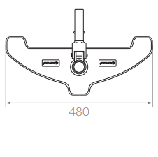 Aspirador Jumbo para Piscina com Cerdas e Rodas de Alta Performance em Plástico Reforçado – Netuno