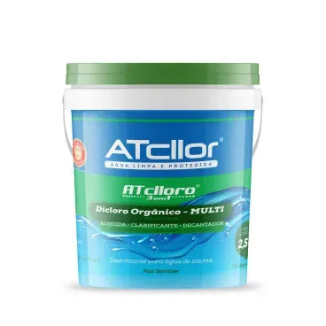 Cloro Multifuncional para Piscina 3 em 1 Orgânico Granulado 2,5kg Atcllor