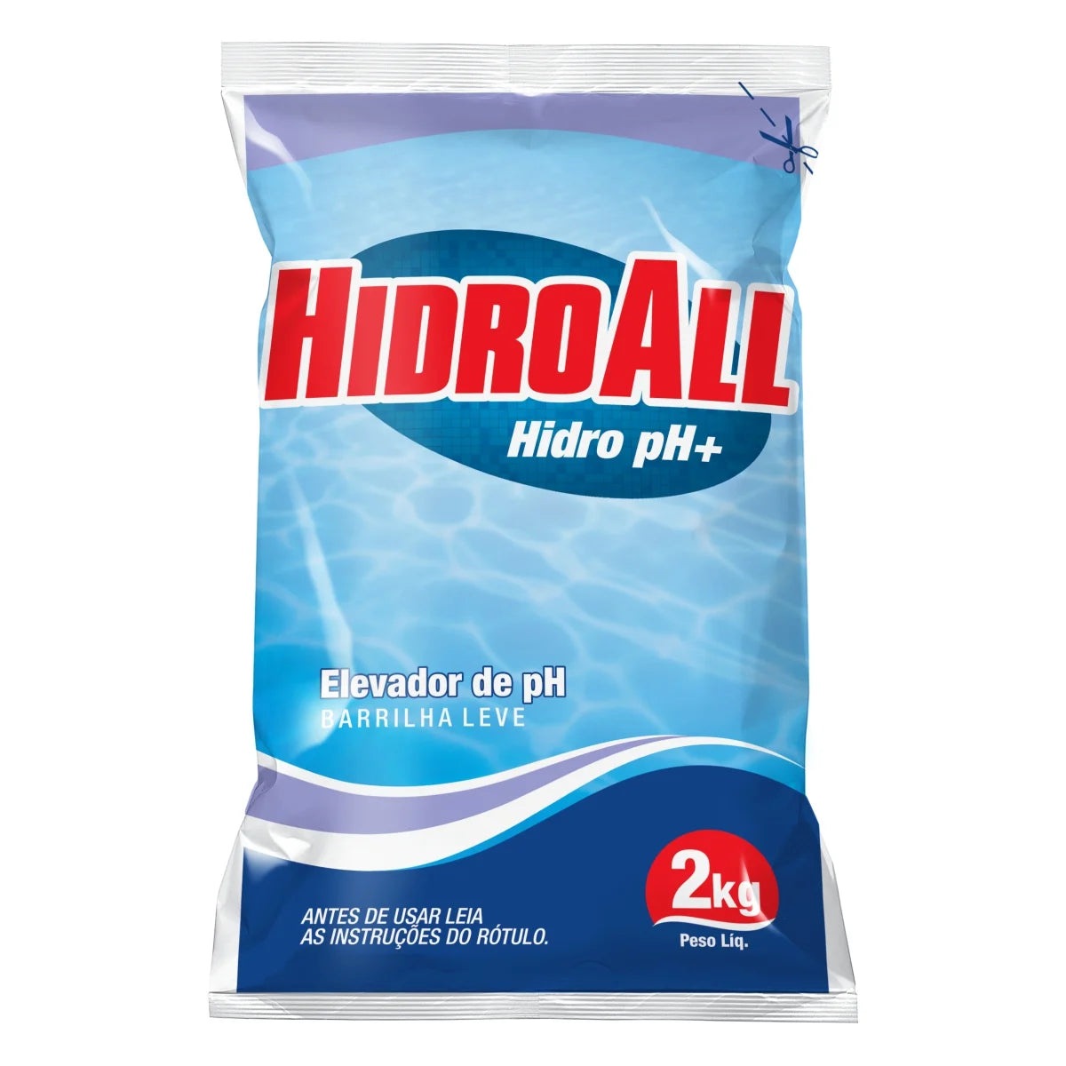 Elevador de pH para Piscina Barrilha Leve em Pó Alta Solubilidade 2kg HidroAll