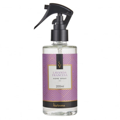 Home Spray Aromatizador de Ambiente Lavanda Francesa 200ml com Fragrância Relaxante em Base Premium – Via Aroma