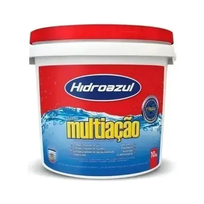 Cloro Multifuncional para Piscina Multiação Granulado Alta Performance 10kg Hidroazul