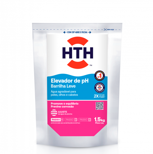 Barrilha Leve HTH 1,5kg Elevador de pH para Piscina