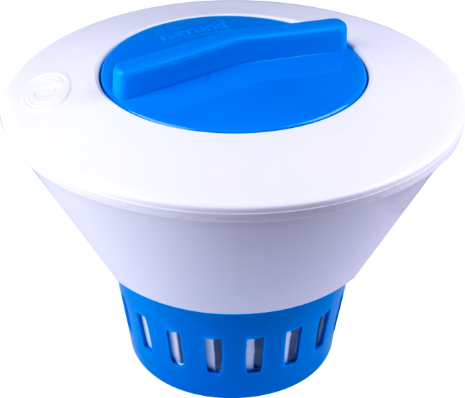 Clorador Flutuante para Piscina com Regulagem de Cloro e Compatível com Tabletes em Plástico Resistente – Netuno