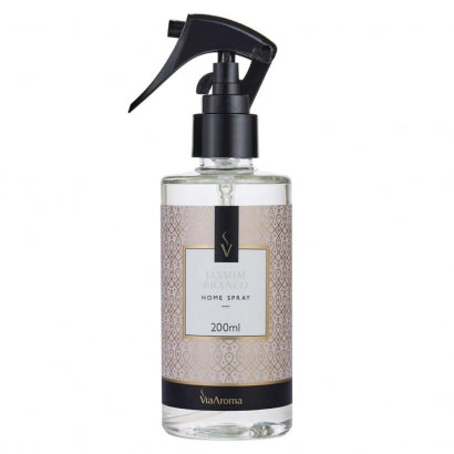 Home Spray Aromatizador de Ambiente Jasmim Branco 200ml com Fragrância Floral Suave e Elegante em Base Premium – Via Aroma