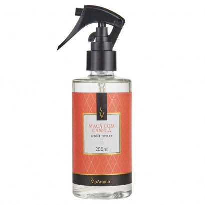 Home Spray Aromatizador de Ambiente Maçã com Canela 200ml com Fragrância Doce e Aconchegante em Base Premium – Via Aroma
