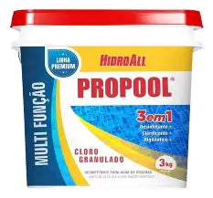 Cloro Granulado 3kg para Piscina Tripla Ação 3 em 1 – Proopol