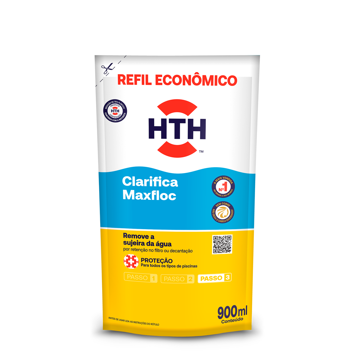 Clarificante para Piscina Maxfloc Refil 900ml de Alta Eficiência na Decantação de Impurezas – hth